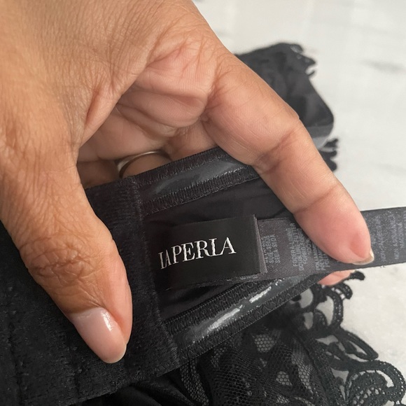 LA PERLA bandeau bra with macramé in Black size 34b - Picture 4 of 9